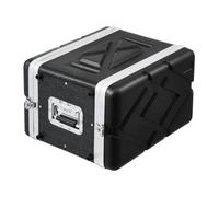 VEVOR Mallette Rack 6U Profondeur 361,95 mm Valise de Transport Coque en ABS avec Poignée, Loquets Papillon Robustes, Panneaux Avant Arrière Amovibles, pour Amplis, Mixeurs, Récepteurs de Microphone