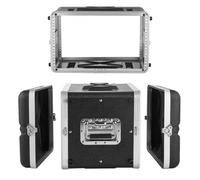 VEVOR Mallette Rack 6U Valise Rack Peu Profond 310 mm pour Amplificateur, Équipement Audio, Table de Mixage DJ, ABS, avec Panneaux Avant et Arrière Amovibles, Poignée, Fermeture Verrouillage Encastrée