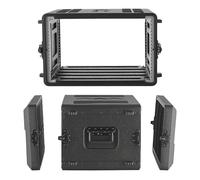 VEVOR Mallette Rack 6U Valise Rack Peu Profond 390 mm pour Amplificateur, Équipement Audio, Table de Mixage DJ, PE, avec Compartiment Microphone, Poignée Transport, Fermeture Verrouillage Encastrée
