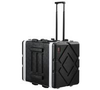VEVOR Mallette Rack 8U Profondeur 488,95 mm Valise Transport à Roulettes ABS avec Poignée, Loquets Papillon Robustes, Panneaux Avant Arrière Amovibles, pour Amplis, Mixeurs, Récepteurs de Microphone