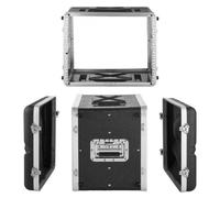 VEVOR Mallette Rack 8U Valise Rack Peu Profond 310 mm pour Amplificateur, Équipement Audio, Table de Mixage DJ, ABS, avec Panneaux Avant et Arrière Amovibles, Poignée, Fermeture Verrouillage Encastrée