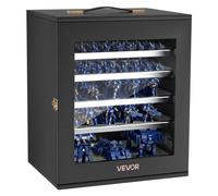 VEVOR Mallette Rangement Figurine Magnétique Échelle 1:1000-1:1500 Mallette Transport Miniature 5 Plateaux Magnétiques Vitrine pour Objets Collection Figurine 11 Emplacements, Figurines Non Incluses