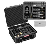 VEVOR Mallette Transport Arme, Valise à Pistolet avec Insert en Mousse XPE, Étui Rigide Étanche 491x434x211 mm, pour Arme de Poing, Objectifs, Appareil Photo, Capacité 7 Pistolets, Conforme TSA