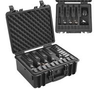 VEVOR Mallette Transport Arme, Valise à Pistolet avec Insert en Mousse XPE, Étui Rigide Étanche 491x434x211 mm, pour Arme de Poing, Objectifs, Appareil Photo, Capacité 7 Pistolets, Conforme TSA