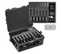 VEVOR Mallette Transport Arme, Valise à Pistolet avec Insert en Mousse XPE, Étui Rigide Étanche Capacité 8 Pistolets, pour Arme de Poing, Objectifs, Appareil Photo, 556x455x225 mm, Conforme TSA