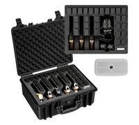 VEVOR Mallette Transport Arme, Valise à Pistolet avec Insert en Mousse XPE, Étui Rigide Étanche Capacité 5 Pistolets, pour Arme de Poing, Objectifs, Appareil Photo, 475x415x215 mm, Conforme TSA