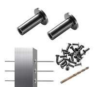 VEVOR Manchons de protection acier inoxydable T316 pour garde-corps 101PCS câble métallique 1/8" T316 qualité marine, avec foret installation facile pour bricolage de balustrade, garde-corps, argent