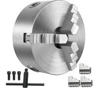 VEVOR Mandrin à 3 Mâchoires 125 mm, Mandrin de Tour à 3 Mors Centrage Automatique K11-125 Mandrin de Précision Haute Efficacité en Fonte Large Plage Serrage pour CNC Tour Tournage Fraiseuse Perceuse