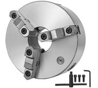 VEVOR Mandrin à 3 Mâchoires 200 mm, Mandrin de Tour à 3 Mâchoires Centrage Automatique K11-200A Mandrin de Précision en Acier Trempé Large Plage de Serrage pour CNC Tour Tournage Fraiseuse Perceuse