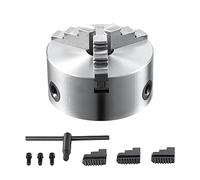 VEVOR Mandrin de tour à 3 mâchoires, mandrin de tour auto-centrant de 15,2 cm, plage de serrage de 3,5 à 160 mm avec vis de fixation à clé en T, mâchoires réversibles, pour imprimante 3D, fraiseuse