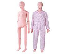 VEVOR Mannequin de Soins Infirmiers Femme Mannequin de Soins aux Patients 153 cm de Haut Mannequin de Formation pour Infirmiers en PVC Simulation Réaliste Enseignement Médical Stagiaire École Hôpital