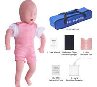 VEVOR Mannequin d'entraînement à la RCP pour nourrissons, manœuvre de Heimlich et réanimation cardio-pulmonaire (RCP), mannequin d'entraînement professionnel à l'obstruction des voies respiratoires ch