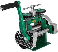 VEVOR Manuel Rolling Mill Combination Laminoir 120mm Laminoir manuel Machine 80mm Machine à bijoux avec Bonne résistance à l'usure Tablettierung Fil carré pour la conception et la réparation de bijoux