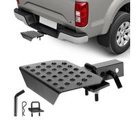VEVOR Marchepied d'attelage antidérapant pour récepteur 50,8 mm, protection de pare-chocs arrière 385 mm en acier, charge 158,7 kg, avec kit de goupilles et stabilisateur, pour camions, SUV, pick-up