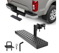 VEVOR Marchepied d'attelage antidérapant pour récepteur 50,8 mm, protection de pare-chocs arrière 665 mm en acier, charge 158,7 kg, avec kit de goupilles et stabilisateur, pour camions, SUV, pick-up