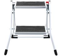 VEVOR Marchepied Escabeau 2 Marches Pliable, 150kg Max, Acier, Portable, Hauteur 45cm