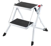 VEVOR Marche Pied Pliable Capacité 150 kg Escabeau à 2 Marches en Acier Tabouret Large Multi-usage avec Surface et Patins Antidérapants pour Adultes, Tout-petits, Maison, Cuisine, Bureau, Camping-cars