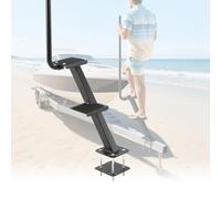 VEVOR Marchepied pour Remorque de Bateau 2 Marches, Échelle Bateau sur Remorque avec Poignée, pour Monter à Bord et Faciliter l'Accès, en Acier au Carbone, Surface Antidérapante, Monté par Le Bas