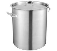 VEVOR Marmite 39,7 L Acier inoxydable, 350 x 410 mm Marmite à soupe à grand volume, base composite, Convient pour les asperges, Marmite de cuisine pratique pour les ingrédients de grande taille, Marmi