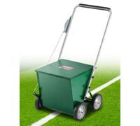 VEVOR Marqueur de ligne sèche, 4 roues, craie de ligne sèche de terrain de baseball et de softball, 50 ou 100 mm, machine marquage réglable, avec poignée réglage en caoutchouc, capacité 29,5 kg, vert