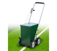 VEVOR Marqueur de ligne sèche, 4 roues, craie de ligne sèche de terrain de baseball et de softball, 50 ou 100 mm, machine marquage réglable, avec poignée réglage en caoutchouc, capacité 22,7 kg, vert