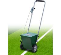 VEVOR Marqueur de ligne sèche (ligne de 5/10 cm) pour terrains avec poignée de réglage en caoutchouc, grande capacité de poudre 11,3 kg, pour terrains de baseball et softball, vert