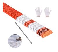 VEVOR Marqueurs d'Allée Piquets à Neige Orange 100 PCS 10x1829 mm Fibre de Verre