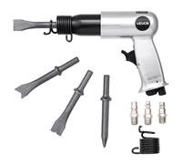 VEVOR Marteau Pneumatique, 3500 bpm, Burineur Pneumatique Compact, Longueur de Course 7 cm, avec 4 Burins 12 cm, pour Couper le Métal, Démolir les Murs en Béton, Ciseler les Sols, Dévisser les Boulons