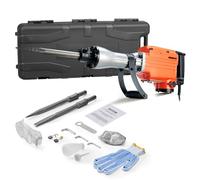 VEVOR Marteau de Démolition 2200 W Marteau-Piqueur 66 J 1350 BPM Marteau Perforateur avec 2 Burins Remplaçables Poignée Rotative 360° Anti-Vibration Brise-Béton pour Burinage Construction Plomberie