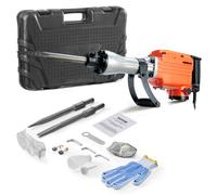 VEVOR Marteau de Démolition 2200 W Marteau-Piqueur 66 J 1350 BPM Marteau Perforateur avec 2 Burins Remplaçables Poignée Rotative 360° Anti-Vibration Brise-Béton pour Burinage Construction Plomberie