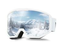 VEVOR Masque de Ski Revêtement Revo Rose Masque de Snowboard OTG, avec Monture en TPU, Double Ventilation Anti-buée, Mousse Triple Couche, Lunettes de Motoneige, pour Garçons, Filles, Hommes, Femmes