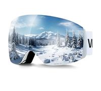 VEVOR Masque de Ski Revêtement Revo Rose Masque de Snowboard OTG, avec Verres Sphériques, Double Ventilation Anti-buée, Mousse Triple Couche, Lunettes Motoneige pour Garçons, Filles, Hommes, Femmes