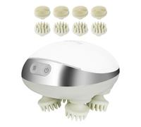 VEVOR Masseur de cuir chevelu électrique avec chaleur, masseur de tête chauffant rechargeable étanche IPX7 8 têtes de massage amovibles pour croissance cheveux, nettoyage profondeur, relaxation stress