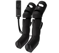 VEVOR Masseur de Jambes à Compression d'Air, 6 Modes de Massage, Noir, 9 Intensités 3 Niveaux de Chauffage, Arrêt Automatique, Enveloppes Réglables, avec Sac de Rangement et Adaptateur Secteur