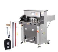 VEVOR Massicot Électrique Largeur de Coupe 660,4 mm Épaisseur 80 mm Coupe Papier Hydraulique 800 Feuilles Coupeuse de Papier avec Écran Tactile 7 po et Dispositifs de Sécurité pour Bureau Imprimerie