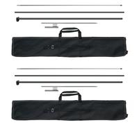 VEVOR Mât de drapeau plume, 2 lots, kit de mâts de drapeaux publicitaires professionnels 388,5 cm, avec piquets de sol, sac de transport pour publicités, activités en plein air (drapeau non inclus)