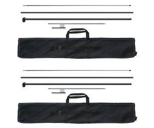 VEVOR Mât de drapeau plume, 2 lots, kit de mâts de drapeaux publicitaires professionnels 388,5 cm, avec piquets de sol, sac de transport pour publicités, activités en plein air (drapeau non inclus)