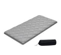 VEVOR Matelas Futon Portable Pliable 991x2032x63,5 mm, Matelas de Sol avec Sac de Rangement et Sangles, 9 Couches, Futon Japonais Tatami Tapis, pour Dormir Méditation Yoga Invité Voyage, Gris