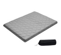VEVOR Matelas Futon Taille Queen, Matelas de Sol Japonais Pliable, Tatami Doux pour Dormir Yoga Méditation et Relaxation, 203,2x152,4x8,9 cm, 9 Couches, avec Sac de Rangement et Attaches, Gris
