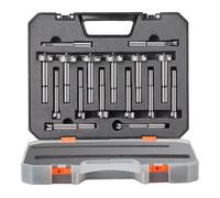VEVOR Mèche Forstner 16PCs Coffret Mèche à Façonner Ø 6-41 mm Longueur 60 mm Jeu de Foret Forstner en Acier au Carbone HRC48-51 Accessoire pour Perceuse Perçage dans Bois Dur Contreplaqué Menuiserie