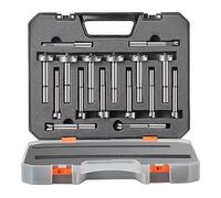 VEVOR Mèche Forstner 16PCs Coffret Mèche à Façonner Ø 6-41 mm Longueur 60 mm Jeu de Foret Forstner en Acier au Carbone HRC48-51 Accessoire pour Perceuse Perçage dans Bois Dur Contreplaqué Menuiserie