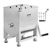 VEVOR Mélangeur à Viande Manuel, Équipement de Traitement de la Viande avec Cuve Fixe 10 L, Machine à Mélanger pour Chair à Saucisse en Inox, Capacité de Mélange Max. 6,8 kg, pour Bœuf Haché