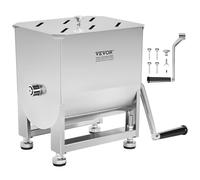 VEVOR Mélangeur à Viande Manuel, Équipement de Traitement de la Viande avec Réservoir de 10 L, Machine à Mélanger pour Chair à Saucisse avec Couvercle et Poignée, pour Bœuf Haché (Manuel Uniquement)