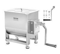 VEVOR Mélangeur à Viande Manuel, Équipement de Traitement de la Viande avec Réservoir de 20 L, Machine à Mélanger pour Chair à Saucisse en Acier Inoxydable, avec Couvercle et Poignée, pour Bœuf Haché