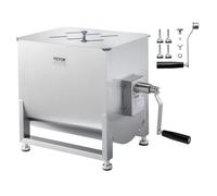 VEVOR Mélangeur à viande manuel, équipement de traitement de la viande avec réservoir fixe de 40 L, machine à mélanger pour chair à saucisse en inox, capacité de mélange max. 27,2 kg, pour bœuf haché