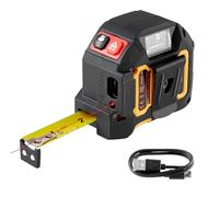 VEVOR Mètre Ruban Laser 2 en 1 Ruban de Mesure Laser Rechargeable 135 pi 41 m Outil de Mesure Magnétique 16 pi 4,9 m, 4 Modes, Longueur, Surface, Volume, Continu, Unités pi/po/m/pi+po, pour Extérieur