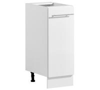 VEVOR Meuble Bas en Kit, Élément Bas à 1 Tiroir, 30x47,5x81,5 cm, Blanc, Rangement pour Salle de Bain Cellier Buanderie, Chants Plaqués, Caisson de Cuisine sans Plan de Travail, Fermeture en Douceur