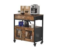 VEVOR Meuble de bar à café mobile 61 x 36 x 70,5 cm à 4 niveaux avec roulettes