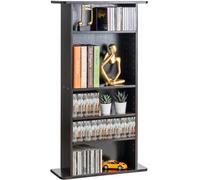 VEVOR Meuble de Rangement Multimédia 5 Niveaux Étagère pour DVD 240 CDs Réglable