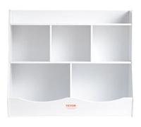 VEVOR Meuble de Rangement pour Enfants 3 Niveaux, Bibliothèque à 5 Cases, Étagère de Rangement en Bois Blanc, Organisateur des Jouets Livres pour Maison Salle de Classe Garderie École Maternelle